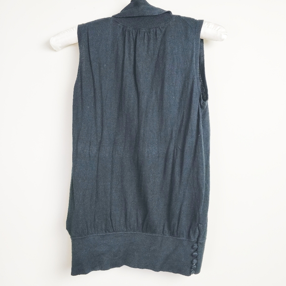 BR silk/cotton mock-neck sweater tie neck - Picture 2 of 8